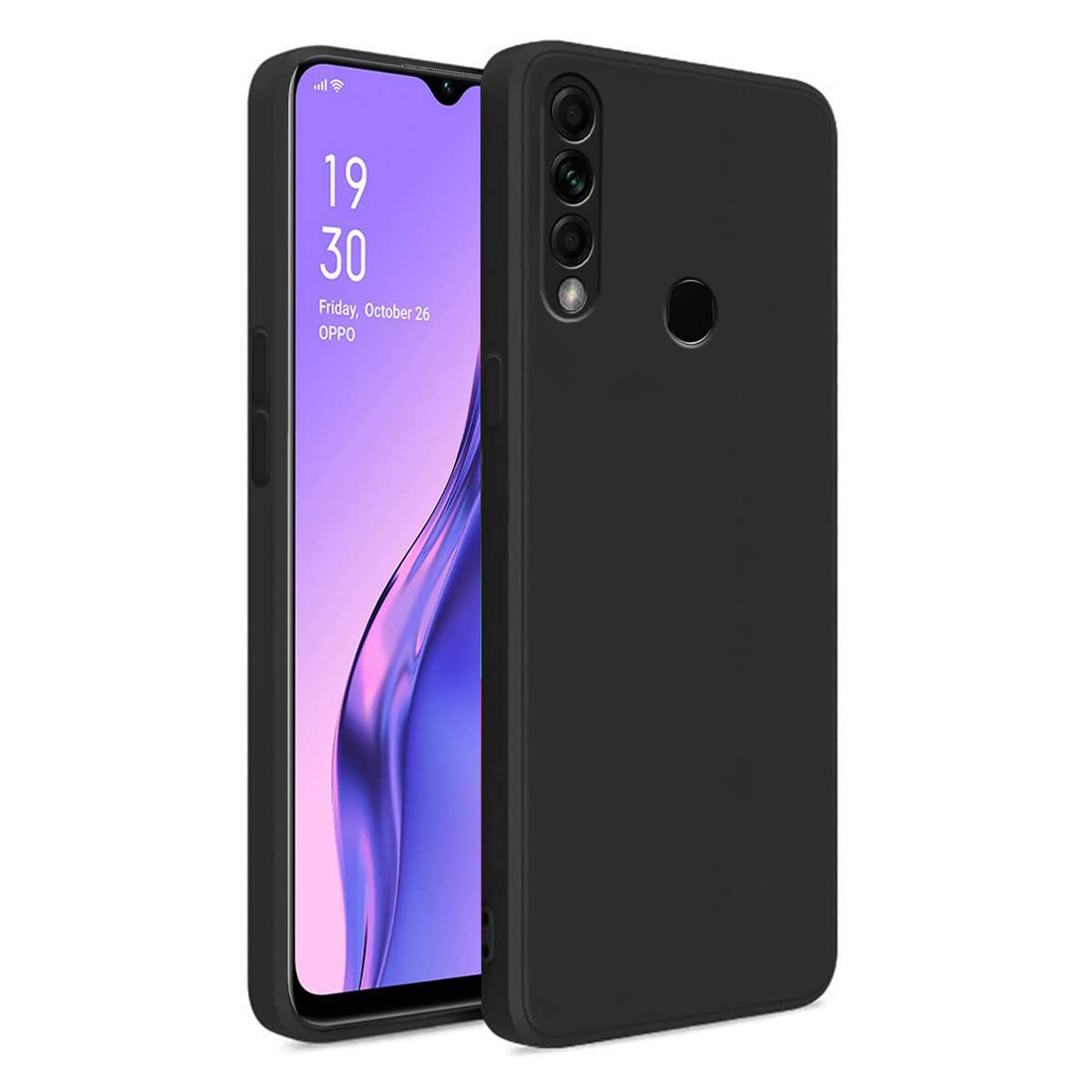 Oppo A31 (Black Silicone Cover)
