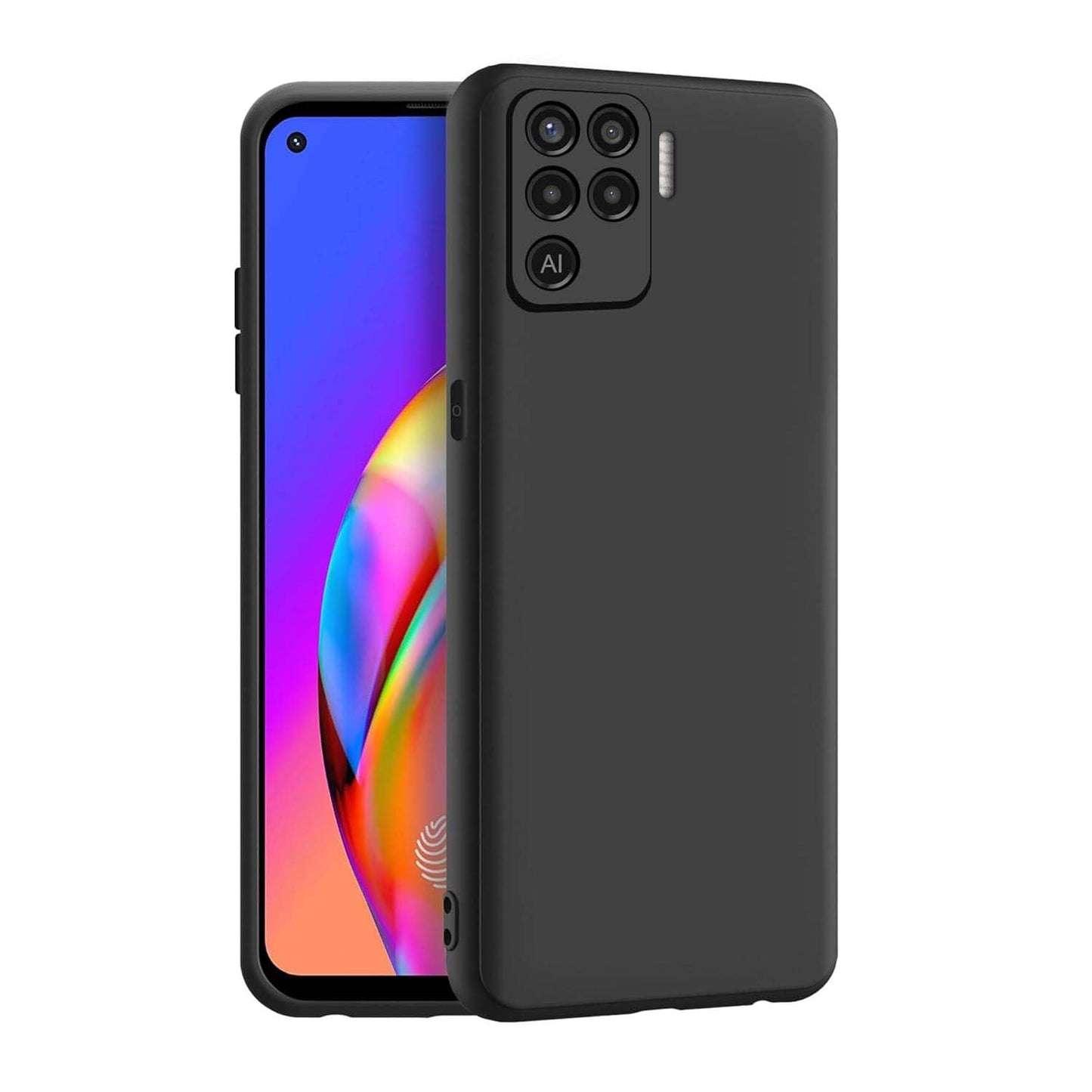 Oppo F19 Pro ( Black Silicone Cover)