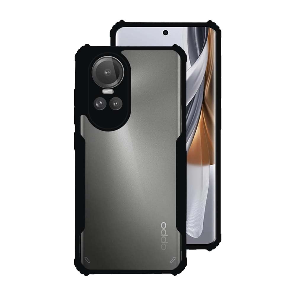 Oppo Reno 10 5G Back Cover (Black Bumper)