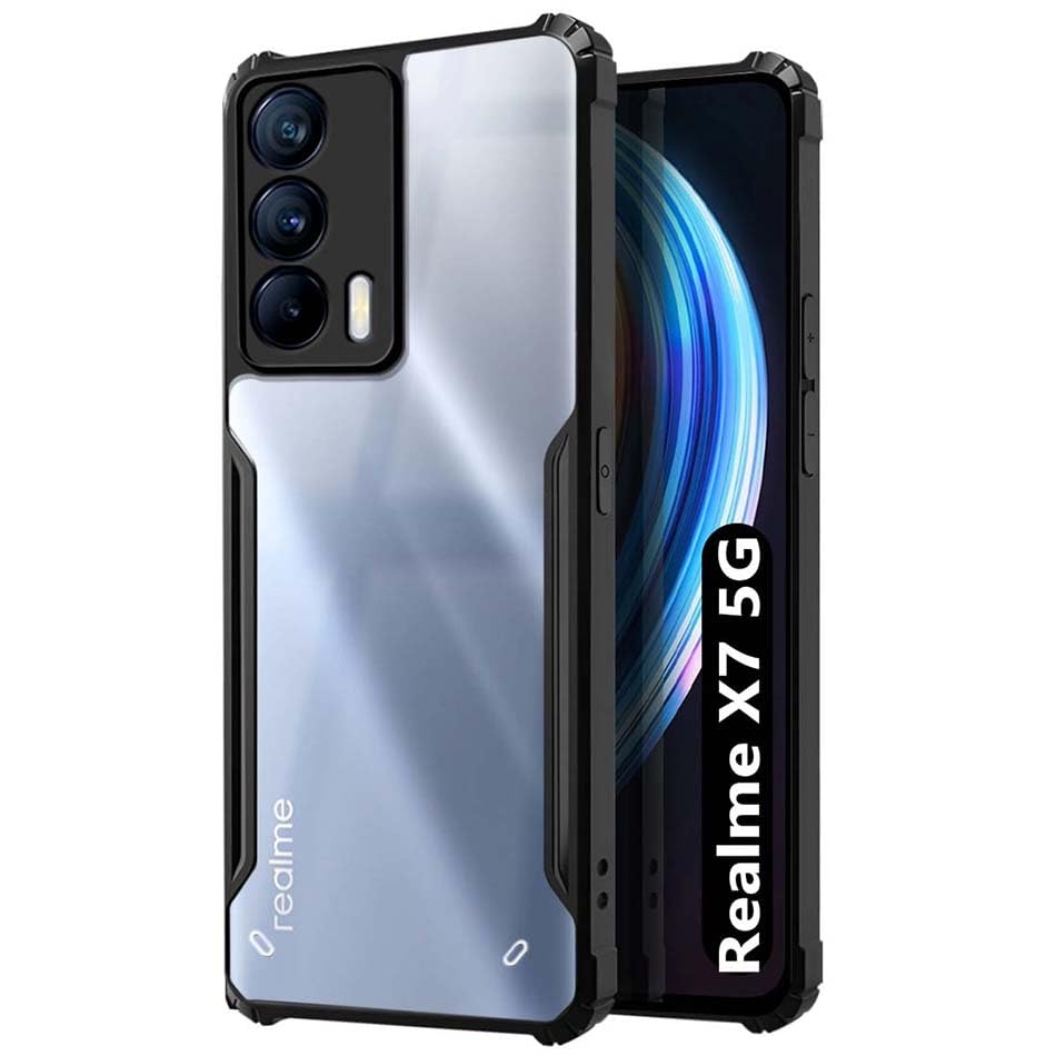 Realme X7 Back Cover (Black Bumper)
