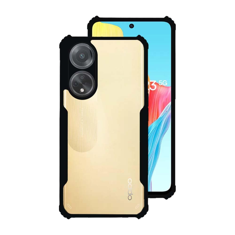 Oppo F23 5G Back Cover (Black Bumper)