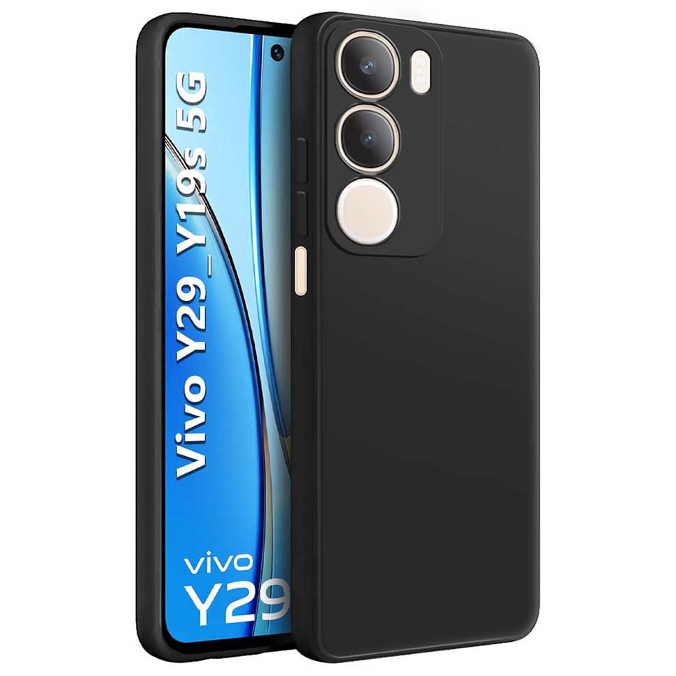 Vivo Y19s/ Y29 5G ( Black Silicone Cover)