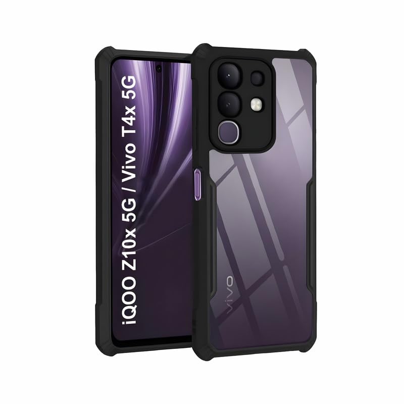 Vivo T4x 5G Back Cover (Black Bumper)