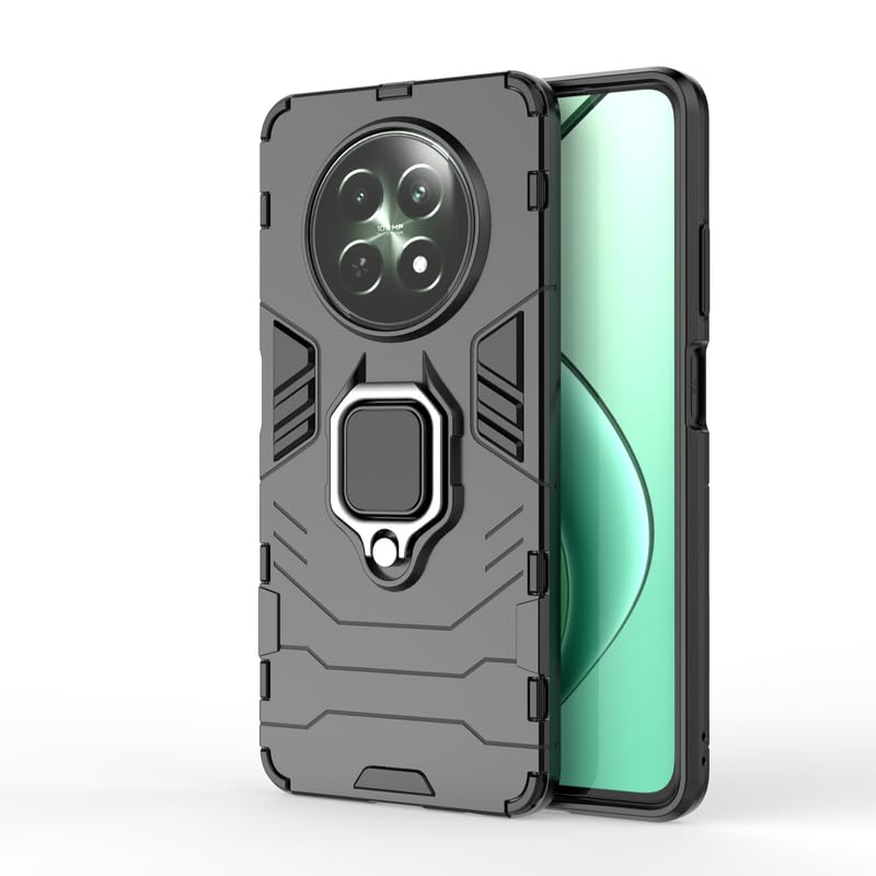 For Realme 12X Back Cover Case Hybrid Armor |Ring Holder Kickstand