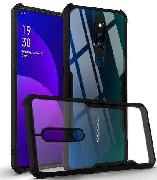 Oppo F11 Pro Back Cover (Black Bumper)