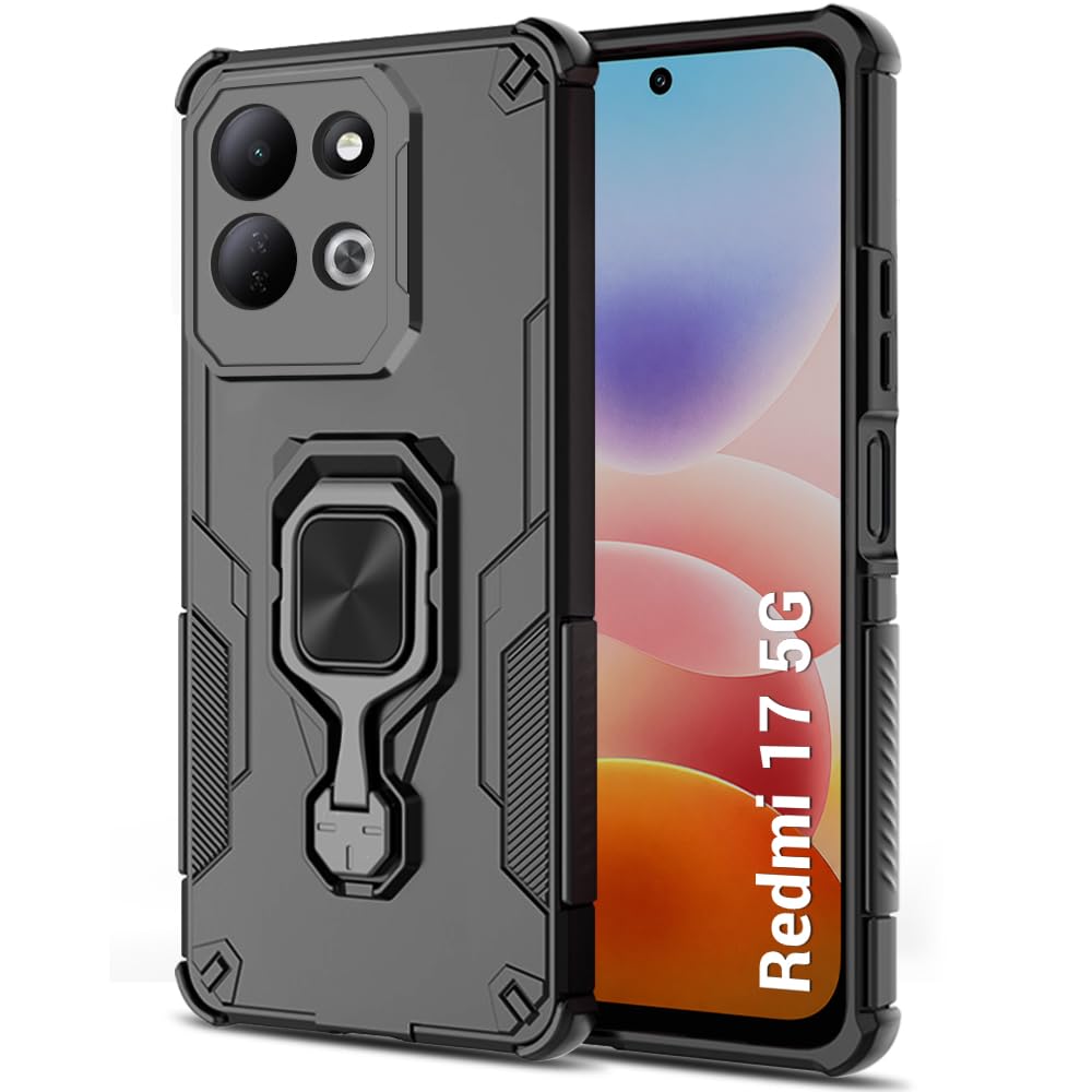 For Xiaomi 17 Back Cover Case Hybrid Armor |Ring Holder Kickstand