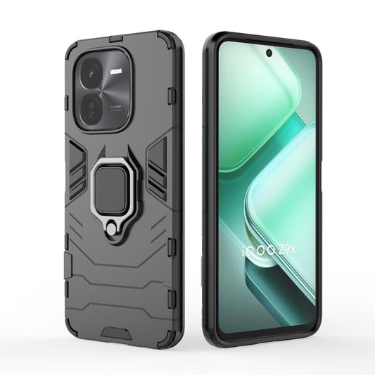 For Vivo Z9x Back Cover Case Hybrid Armor |Ring Holder Kickstand