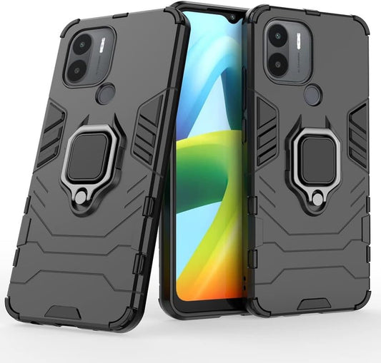 For Poco C51 Back Cover Case Hybrid Armor |Ring Holder Kickstand