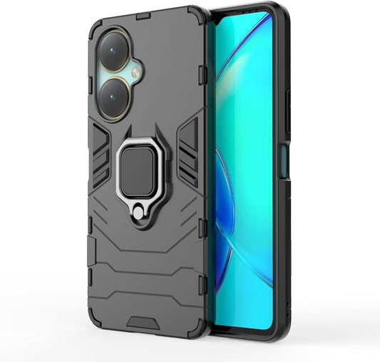 For Vivo Y27 4G Back Cover Case Hybrid Armor |Ring Holder Kickstand