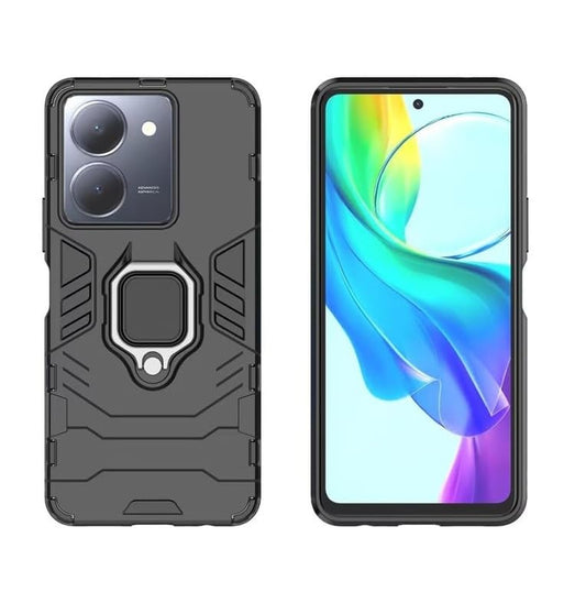 For Vivo Y28s 5G Back Cover Case Hybrid Armor |Ring Holder Kickstand