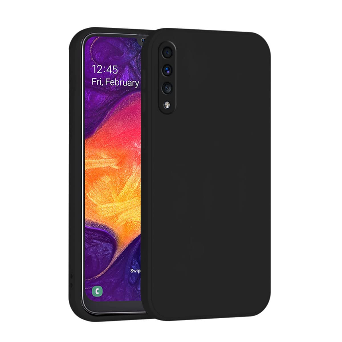 Samsung A50/A50s/A30s (Black Silicone Cover)