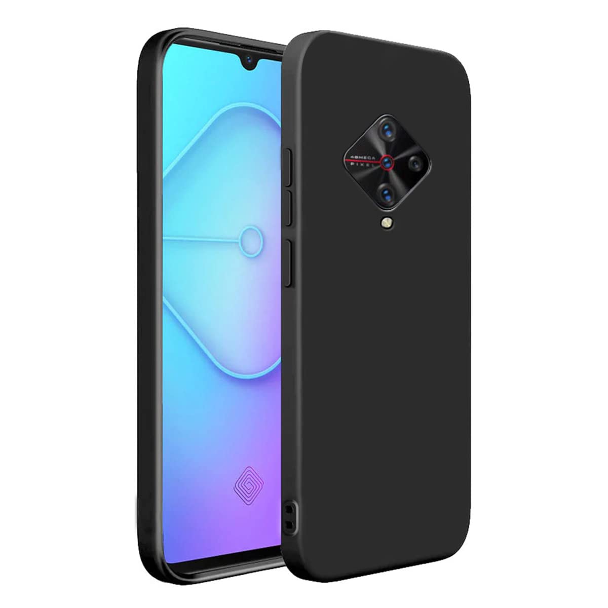Vivo S1 Pro ( Black Silicone Cover)