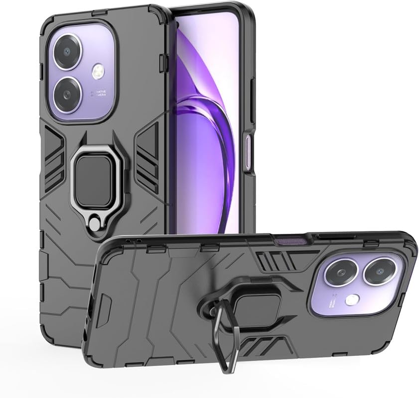 For Oppo A3x Back Cover Case Hybrid Armor |Ring Holder Kickstand