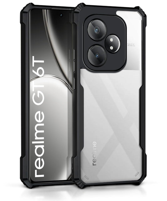 Realme GT 6T Back Cover (Black Bumper)