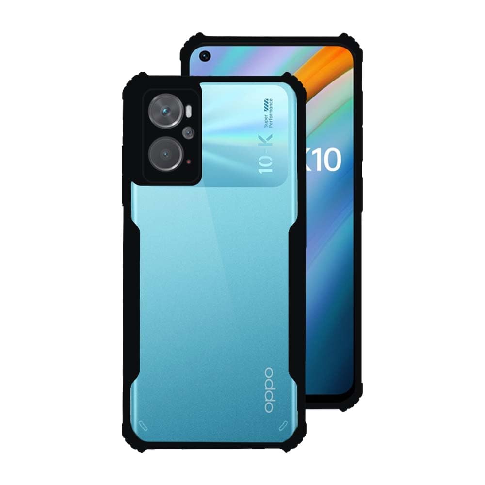 Oppo K10 4G Back Cover (Black Bumper)