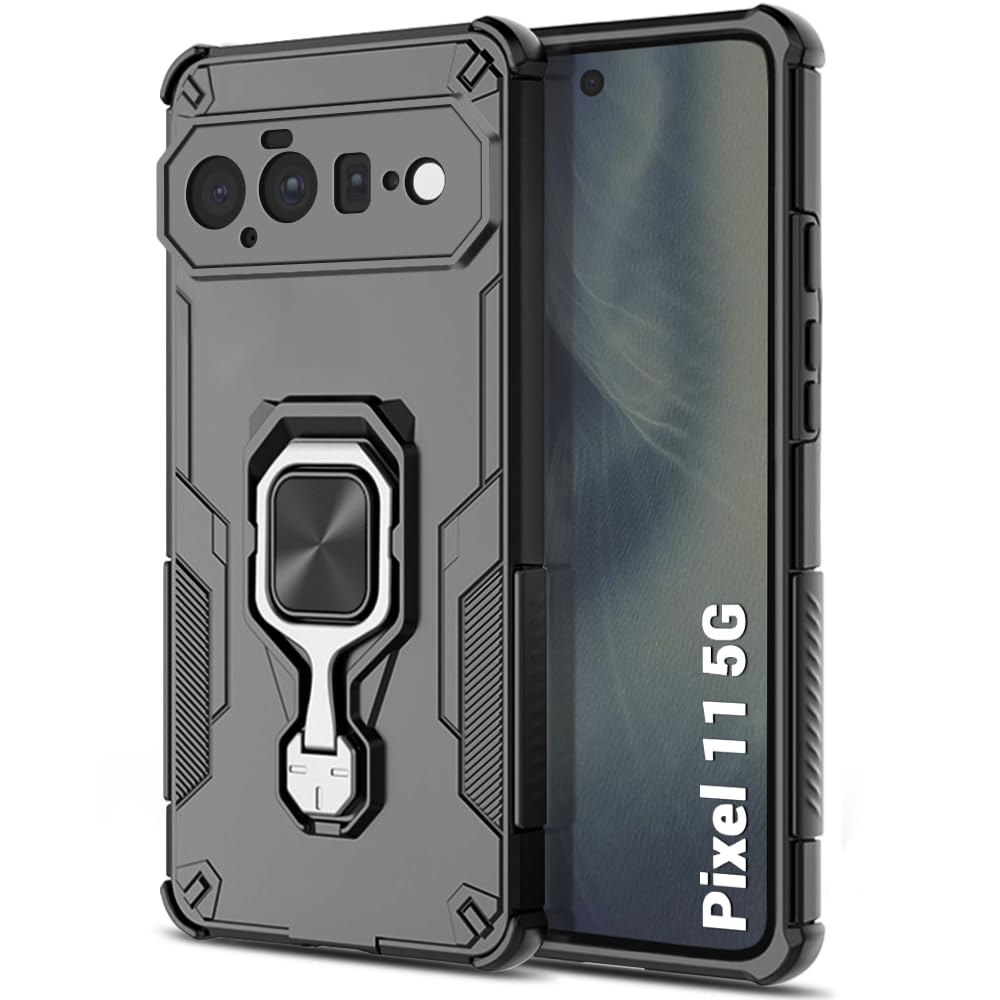 For Google Pixel 11 Back Cover Case Hybrid Armor |Ring Holder Kickstand