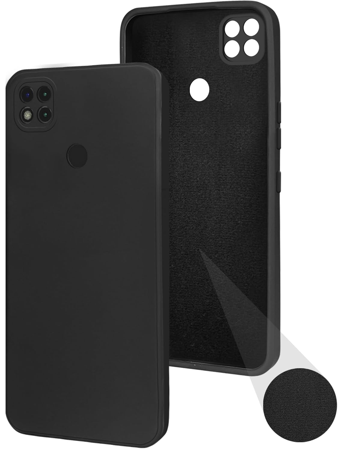 Redmi 9/ 9C ( Black Silicone Cover)