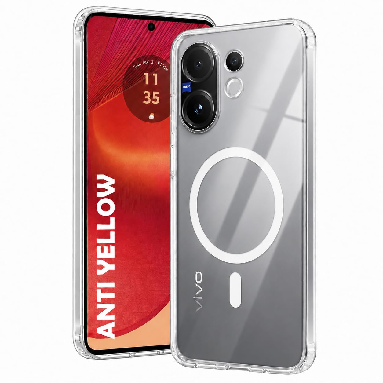Magnetic Case for Vivo V60 5G / V60e 5G / Vivo T4 Pro 5G Clear Compatible with MagSafe