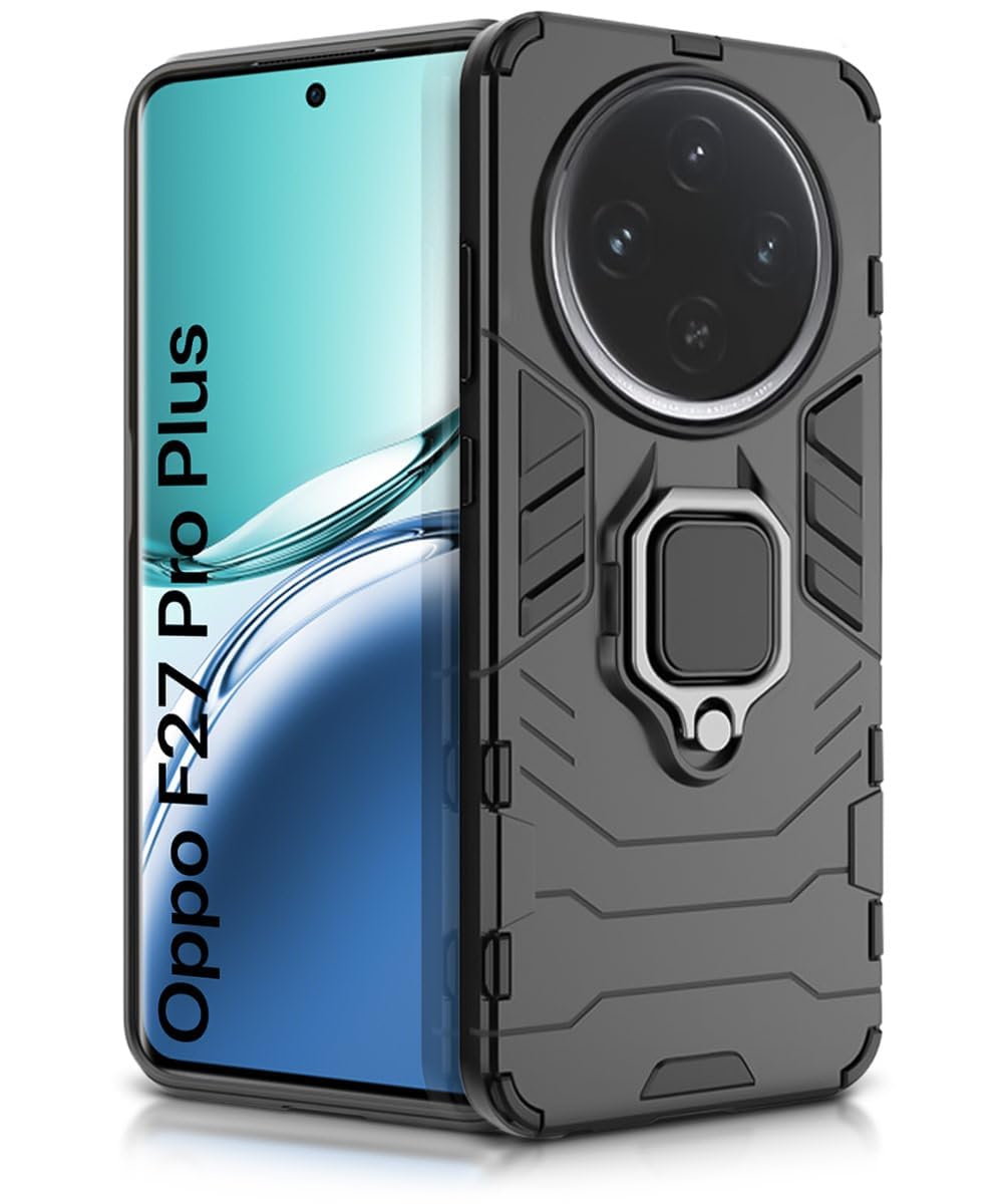 For Oppo F27 Pro Plus 5G Back Cover Case Hybrid Armor |Ring Holder Kickstand