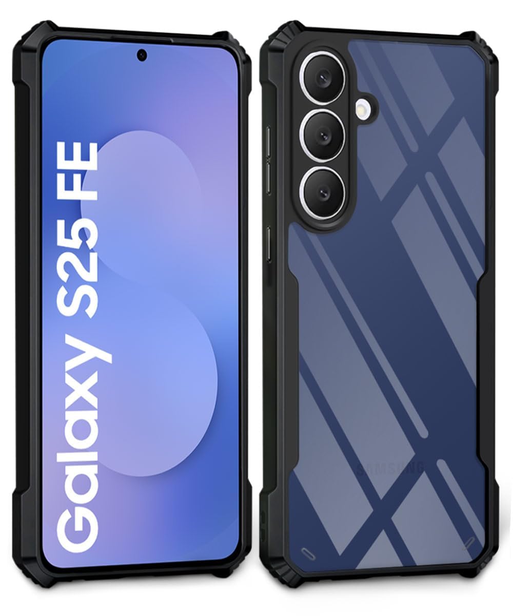 Samsung S25 FE 5G Back Cover (Black Bumper)
