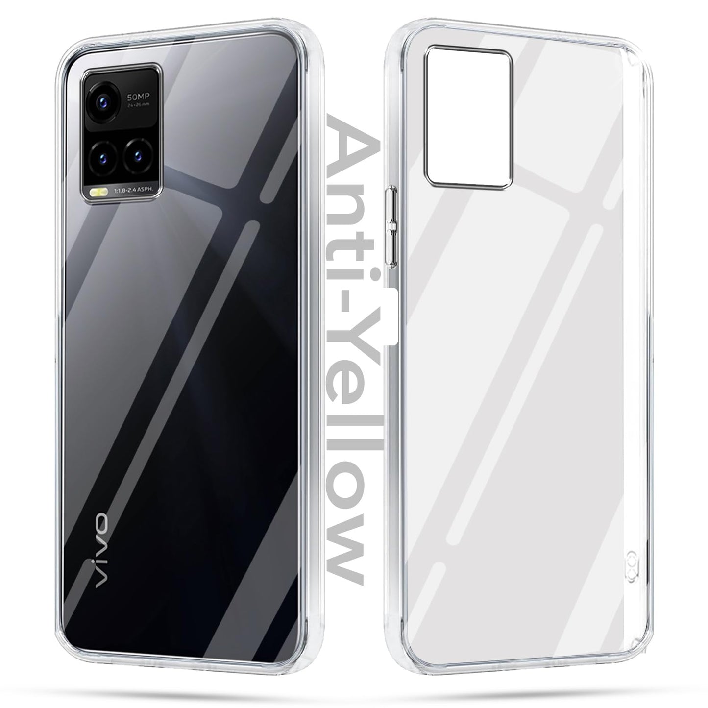 Vivo Y21/Y21s/Y33s (Lifetime Anti-Yellow Clear Back Cover)