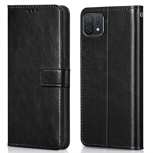 Leather Wallet Cover for Oppo A16k/A16e