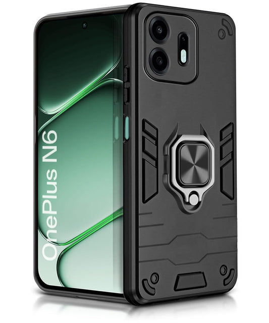 For OnePlus N6 Back Cover Case Hybrid Armor |Ring Holder Kickstand
