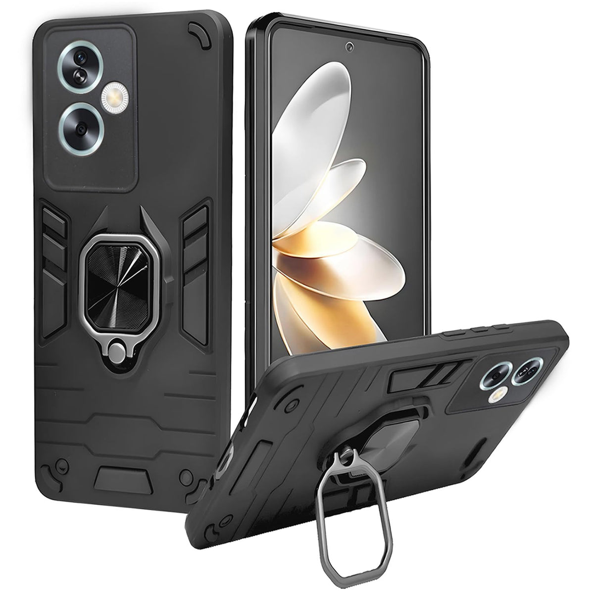 For Oppo A79 5G Back Cover Case Hybrid Armor |Ring Holder Kickstand
