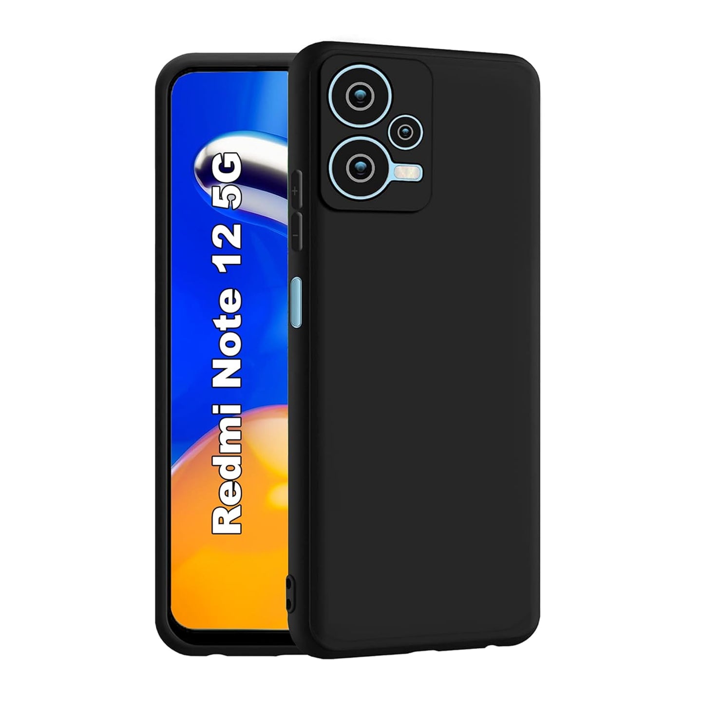 Redmi Note 12 (5G) (Black Silicone Cover)