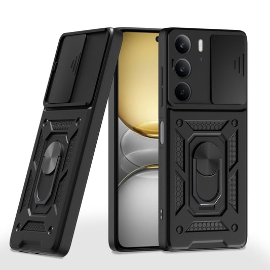 For Realme C75 Back Cover Case Hybrid Armor |Ring Holder Kickstand
