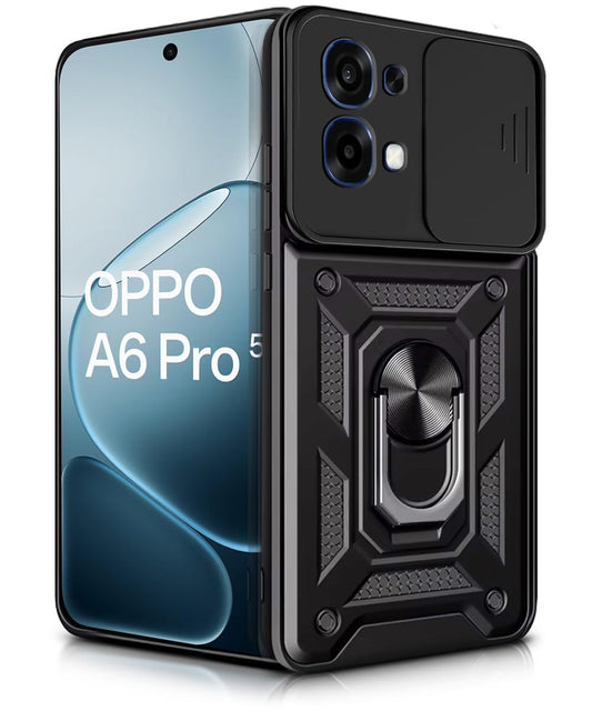 For Oppo K14 Back Cover Case Hybrid Armor |Ring Holder Kickstand