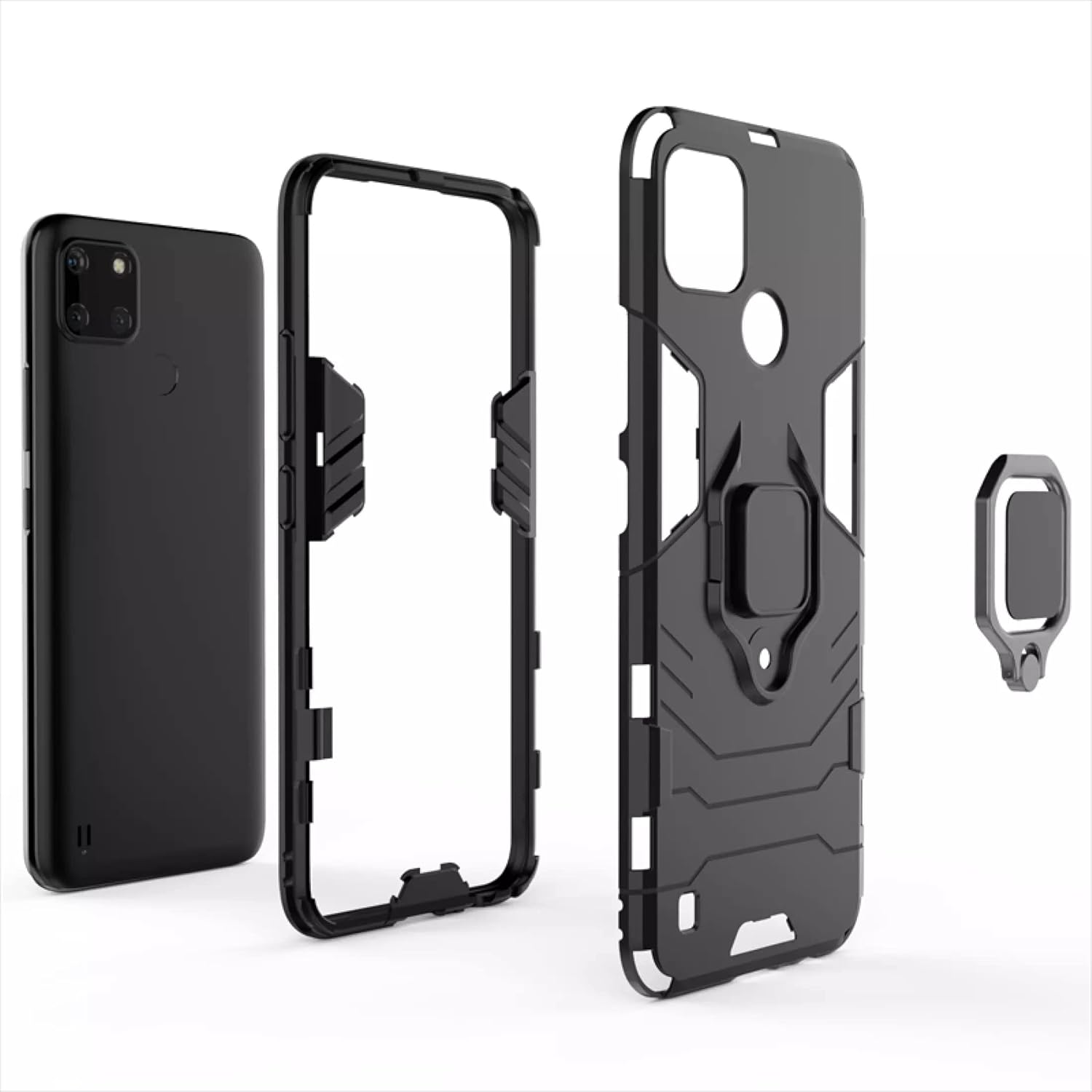 Hybrid Rugged Armor Kickstand Case for Realme C21Y/C25Y