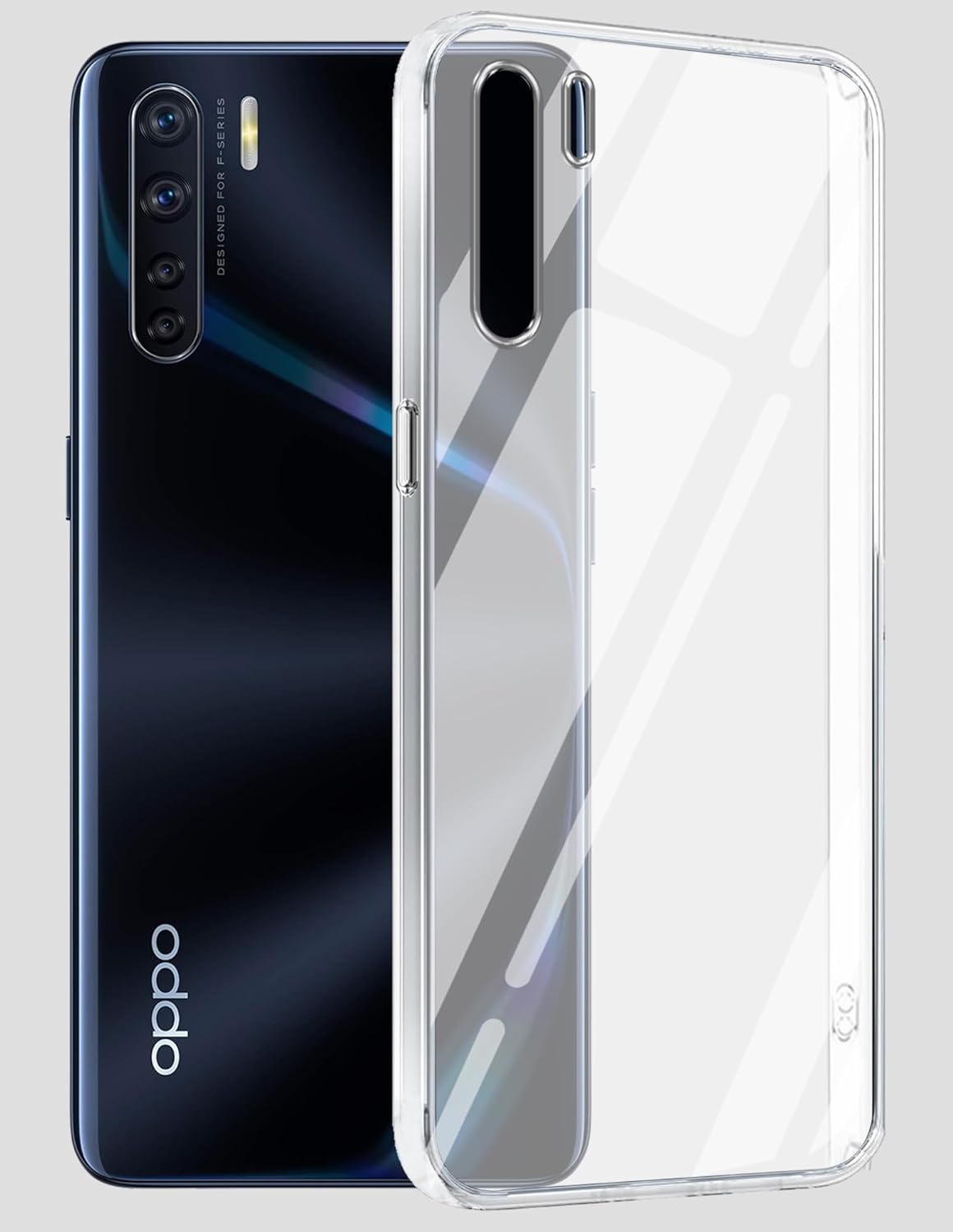 Oppo F15 (Lifetime Anti-Yellow Clear Back Cover)