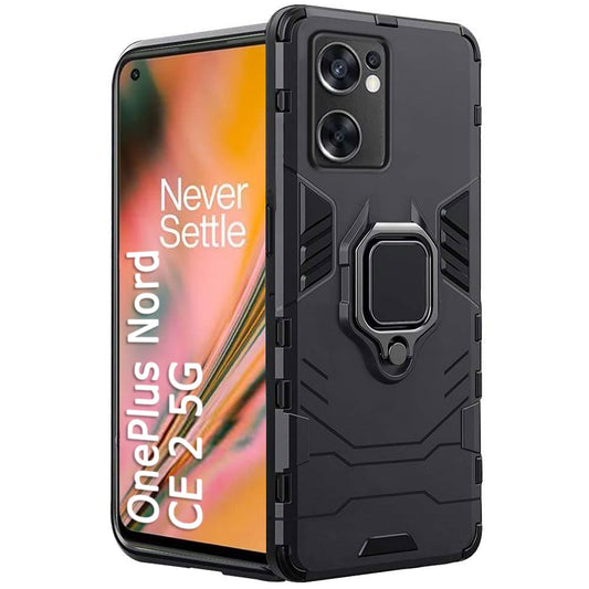 For OnePlus Nord CE 2 5G Back Cover Case Hybrid Armor |Ring Holder Kickstand)