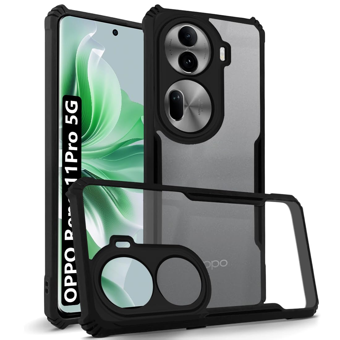 Oppo Reno 11 Pro 5GBack Cover (Black Bumper)
