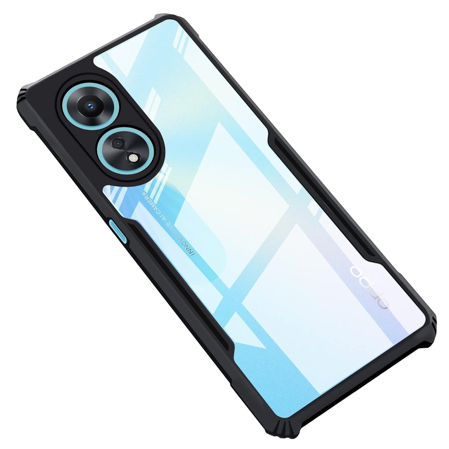 Oppo A78 5G Back Cover (Black Bumper)