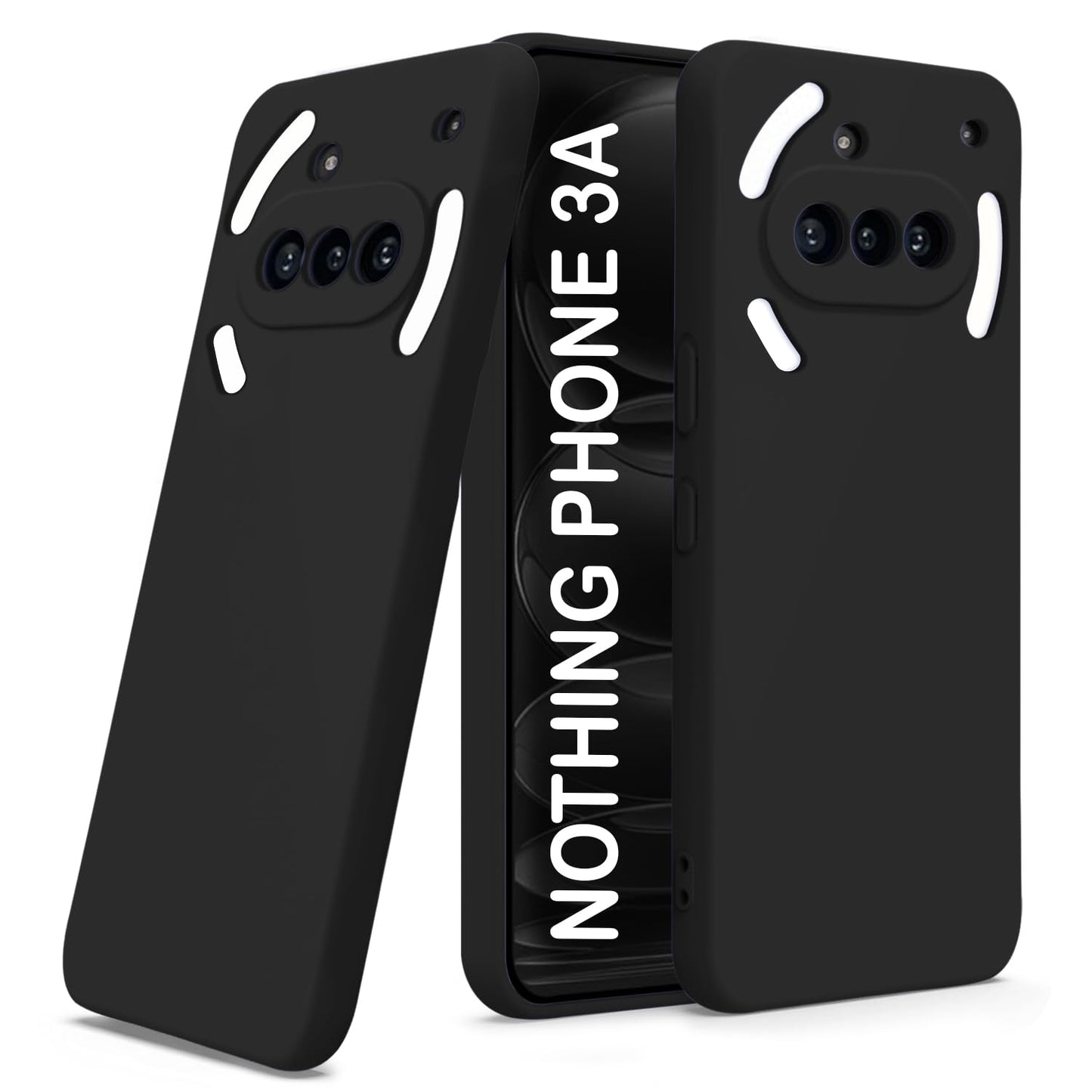 Nothing Phone (3a) ( Black Silicone Cover)