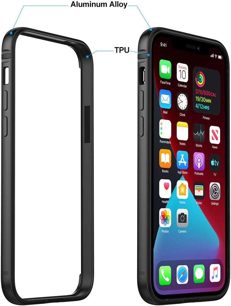 iPhone 12 Pro Max Hard Clear Back Silicone Edge Four Corner Airbags Phone Cover