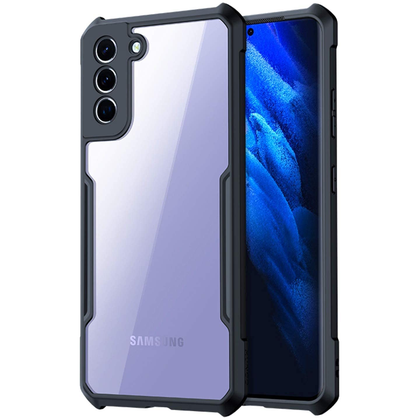 Samsung S21 Plus Back Cover (Black Bumper)