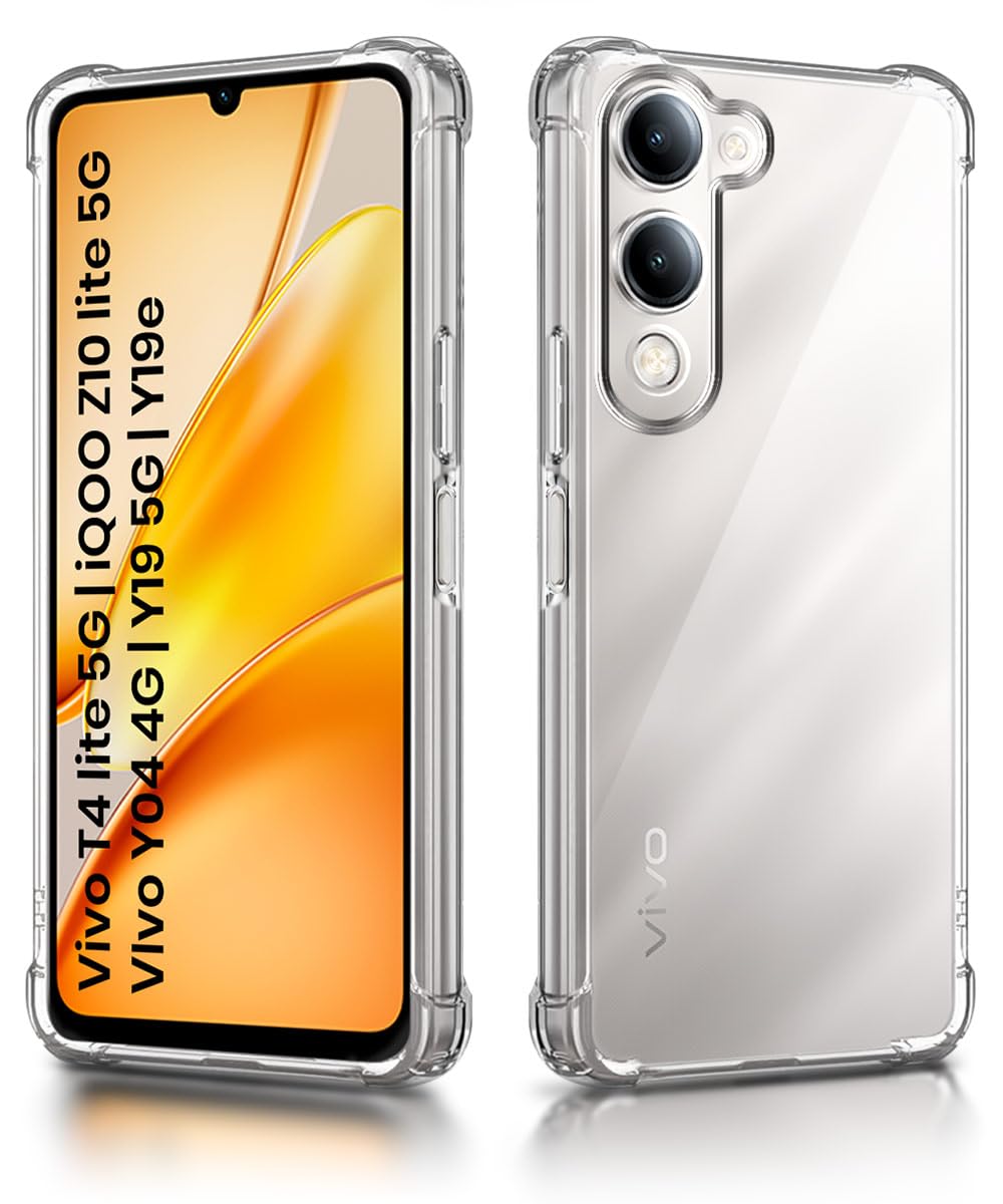 Vivo T4 Lite 5G (Lifetime Anti-Yellow Clear Back Cover)