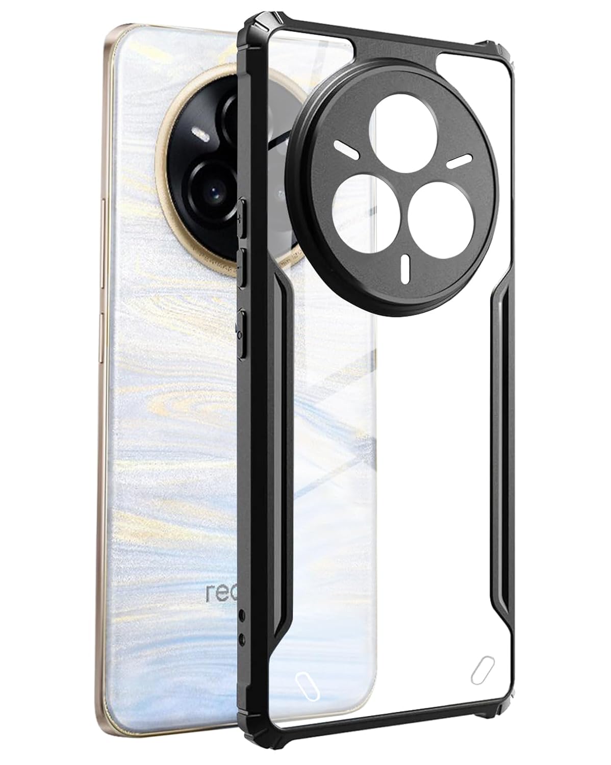 Realme 14 Back Cover (Black Bumper)