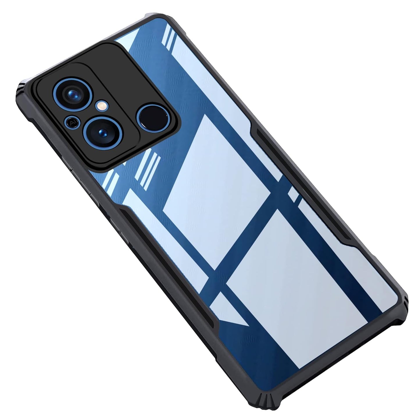 Poco C55 Back Cover (Black Bumper)