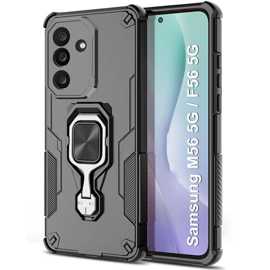 For Samsung F56 Back Cover Case Hybrid Armor |Ring Holder Kickstand