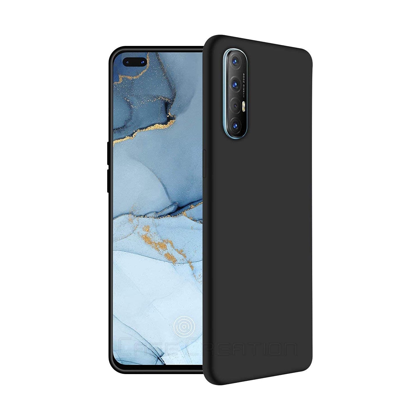Oppo Reno 3 Pro (Black Silicone Cover)