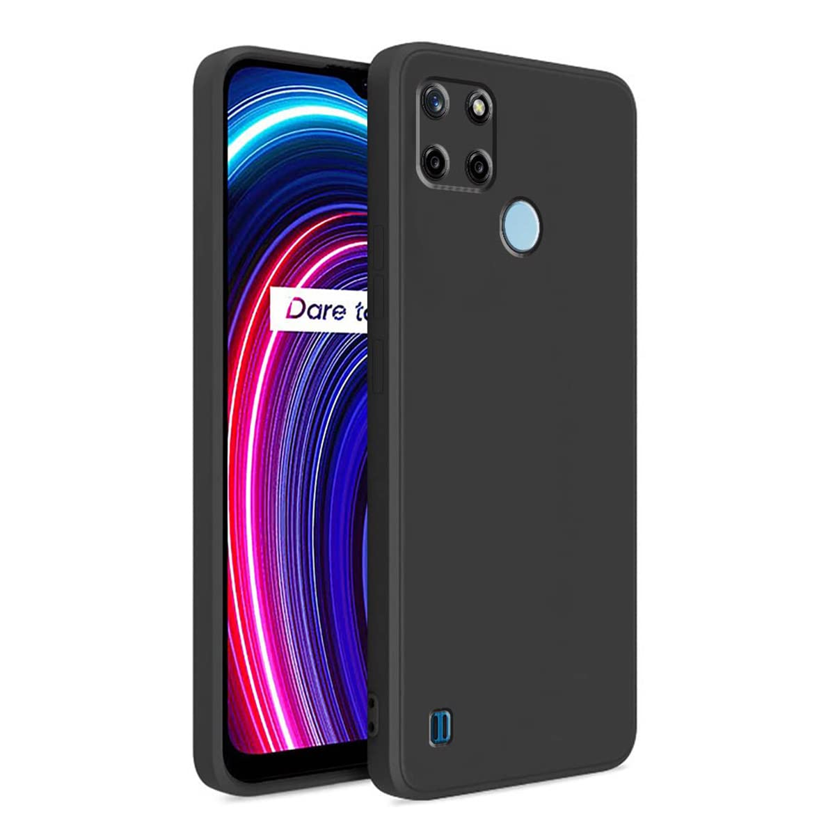 Realme C21Y/C25Y ( Black Silicone Cover)