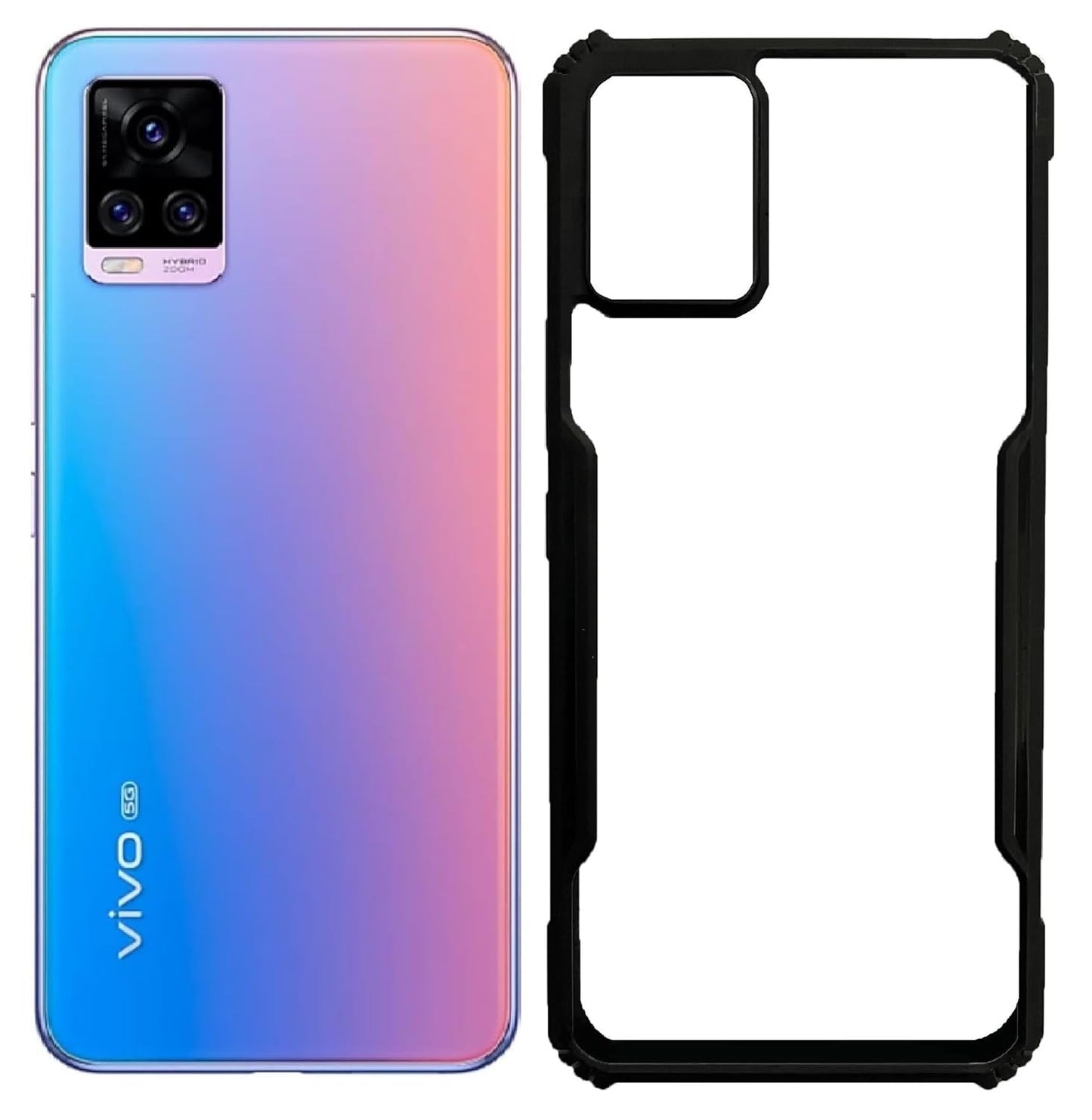 Vivo V20 Pro Back Cover (Black Bumper)
