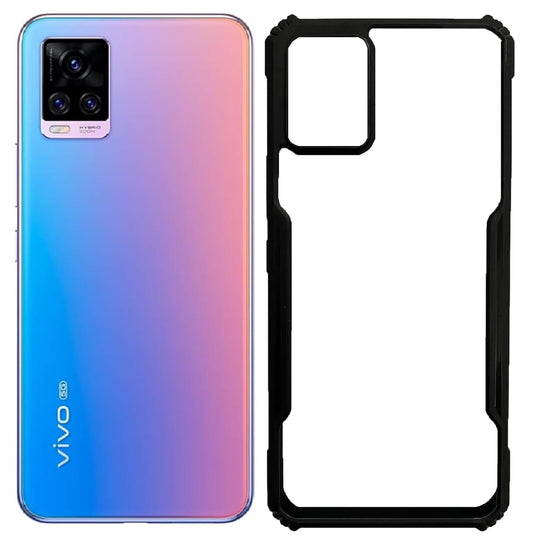 Vivo V20 Pro Back Cover (Black Bumper)