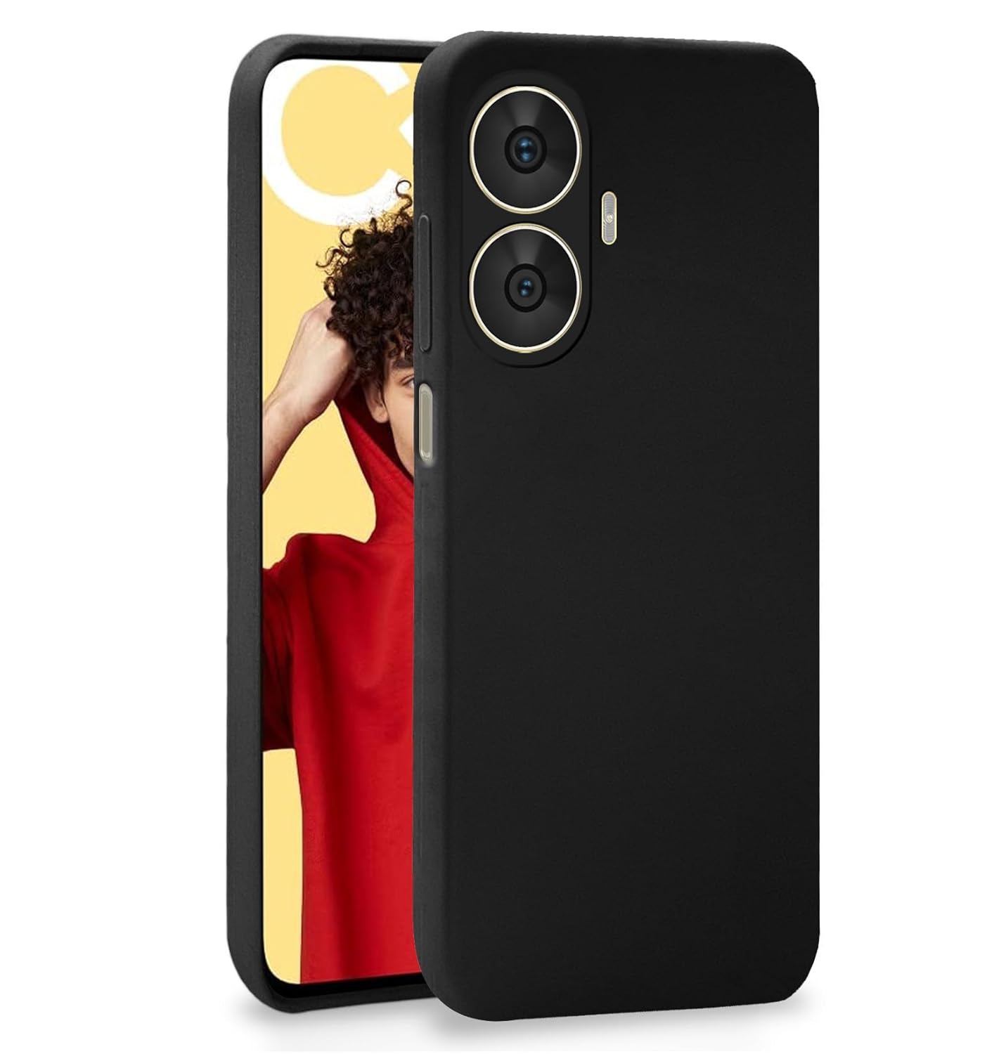 Realme C55/N55 ( Black Silicone Cover)