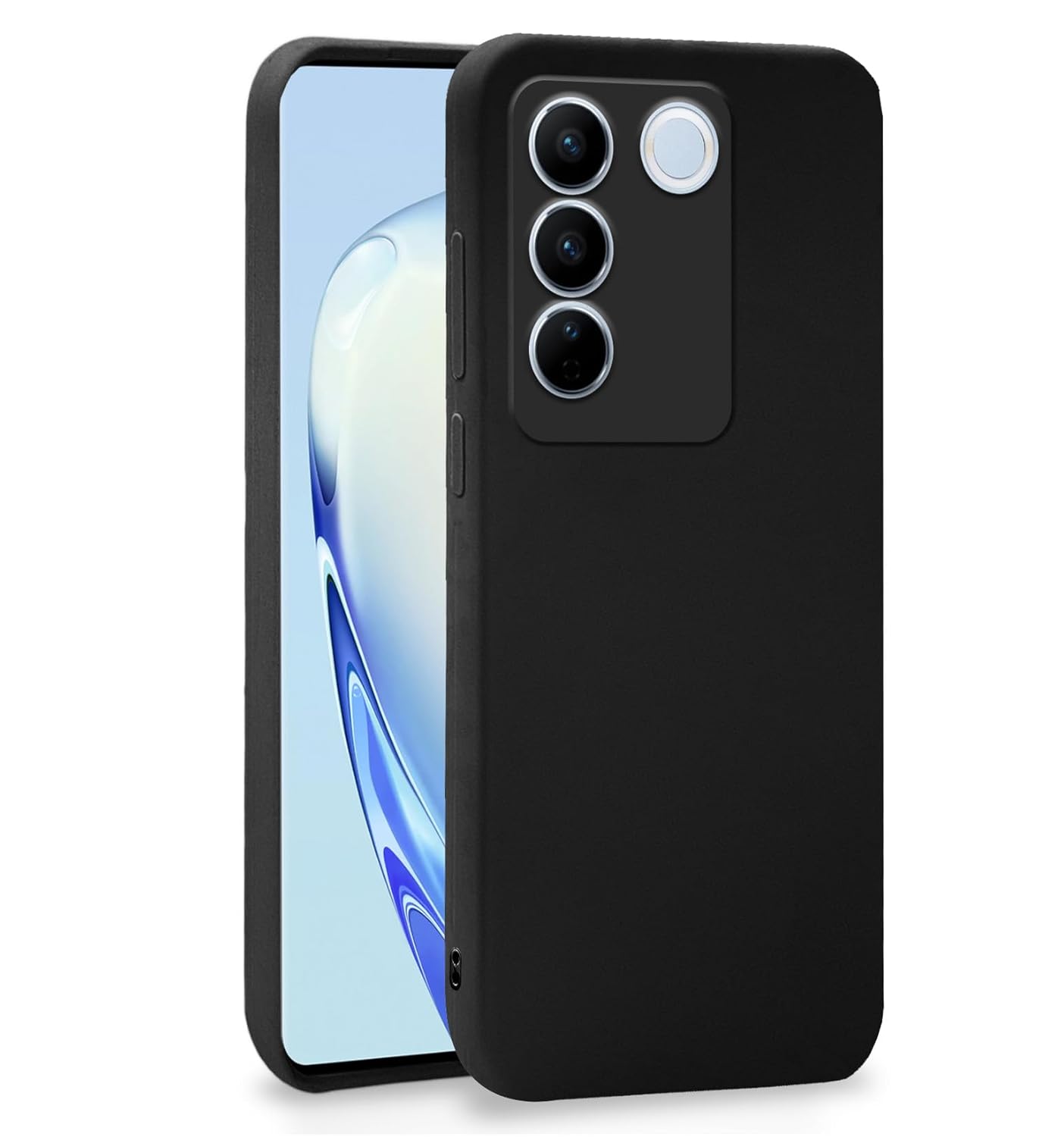 Vivo V27/V27 Pro ( Black Silicone Cover)
