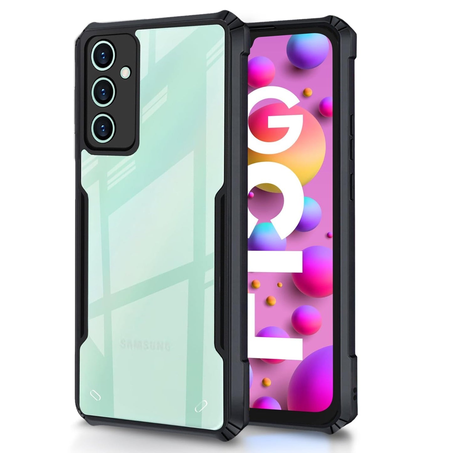 Samsung M15 Back Cover (Black Bumper)
